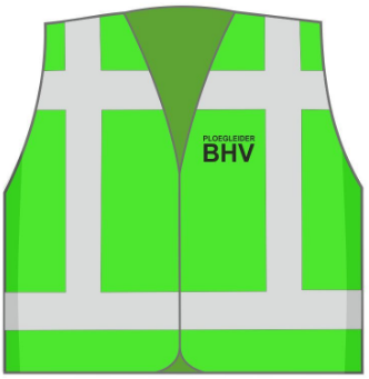Veiligheidsvest met opdruk Ploegleider Groen